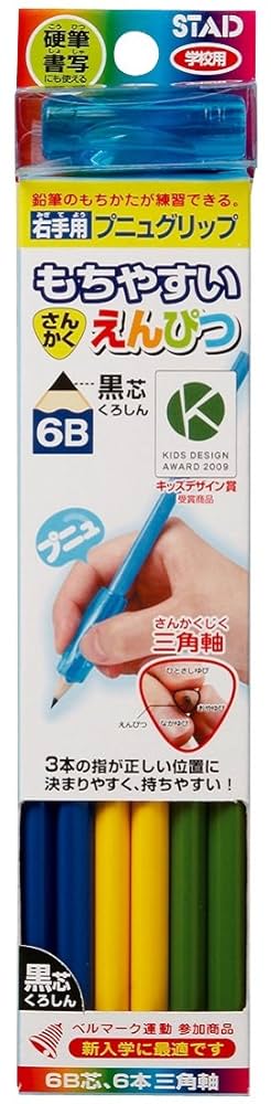 Amazon.co.jp: クツワ(Kutsuwa) STAD もちやすい三角鉛筆 6B 6本